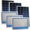 081 Store - 3 PEZZI faro led esterno con pannello solare 1000w luce bianca 6000k Bianco IP66 impermeabile pannello led solare fotovoltaico con telecomando