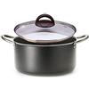 MAXIMA CASSERUOLA ANTIADERENTE DA CUCINA RISTORANTE 30 CM CON 2 MANICI ERGONOMICI E COPERCHIO IN VETRO