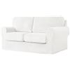 SYLC Ektorp Copridivani Con Cuscini E Schienale Separati, Velluto Elasticizzato Copridivano 1/2/3/4 Posti Con Braccioli, Copri Divano Antiscivolo (White,Large 2 Seat Set 5 PCS)