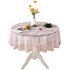 VUIUYOIES varietà di Modelli Tovaglia Rotonda Facile da Lavare e Resistente Copritavolo in Pizzo Taglie Disponibili Elegante, Fiore Rosa, 100 cm