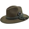 Melegari Cappello Tirolese da Montagna | Fedora Bormio | Cappello Valtellina | Cappello da Neve e Pioggia | Loden Hut | Cappello Tradizionale (IT, Numero, 55, Verde Loden)