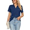 SHEKINI Polo Donna Maniche Corte Estivi Camicetta da Donna Elegante con Scollo V Camicia Sportiva Golf Tennis Poloshirt Traspirante Casual Tops