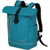 Travelite Rolltop - Zaino impermeabile per bicicletta, con chiusura rolltop e riflettori, 48 cm, 19 litri, Blu porto, Rucksack 48 cm, Zaino impermeabile con chiusura Rollup
