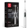 Oclean Spazzolino elettrico Oclean X Elite 10, Spazzolatura personalizzata AI, Touchscreen con tracciamento a 12 aree, 40° Oscillazione, 5 Modalità, Timer, 40 Giorni, Previsioni meteo, IPX7, Grigio