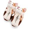 NICI 62172 Pantofole a forma di gatto portafortuna, calde e con suola antiscivolo, per ragazzi e ragazze, 40-43 (L), marrone