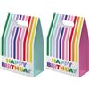 Folat 27799 Decorazione per compleanni e feste colorata - Sacchetti Regalo - Stripetastic - 6 pezzi - Articoli per feste per bambini e adulti