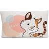 NICI Cuscino con motivo gatto portafortuna, morbido e adatto a ragazzi, ragazze e amanti dei peluche, ideale per casa, asilo o in viaggio, 43 x 25 cm, marrone - 62164