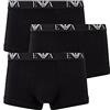 Emporio Armani Underwear 3-Pack Boxer Essential Monogram, Boxer, Uomo, Nero, L