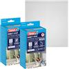tesa INSECT STOP 2-in-1 Pollen and Fly Screen Premium - taglio su misura, protezione polline trasparente, nastro autoadesivo, antracite - 2x 130 x 150 cm