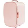 Xingfx Frigorifero cosmetico da 12 l, con raffreddamento e riscaldamento, ABS e alluminio, silenzioso < 20 dB, auto/casa, 2 divisori e guarnizione per cosmetici, frutta o bevande (rosa)