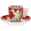 THUN - Tazzina da Caffà Sweet Christmas, Limited Edition 2021 - Linea Sweet Christmas - Cucina, caffè al Volo - Porcellana - Tazzina Ø 6,5 cm; 5,5 cm h; 110 ml; Piattino Ø 11,5 cm