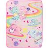 Silver Buffalo Care Bears Rainbow Cosmic Space - Coperta in pile con orso e orsetto dei desideri, 114,3 x 152,4 cm