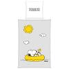 Herding Biancheria da letto Peanuts, federa circa 80 x 80 cm, copripiumino circa 135 x 200 cm, con cerniera e motivo reversibile, 100% poliestere, microfibra