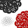 Flintronic Portachiavi Numerati, Targhette Numerate in Plastica, 50 Pezzi | Piccole Impermeabili Con Targhette Identificative, Tag Portachiavi Per Hotel, Scuole, Uffici, Valigie, Negozio, Fabbrica