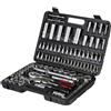 A.M.C. Set di Chiavi a Bussola con Cricchetto 1/4''+ 1/2'' 108 Pezzi, Valigetta Portatile, Kit di Attrezzi Meccanici per Auto