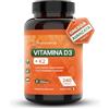 Nutriessence Vitamina D3 + K2 All-Trans MK-7 |Extra Dosaggio 60.000 UI Mensili | 240 Capsule | Maxi Scorta 8 Mesi | Alto Dosaggio | Supporto per Ossa, Articolazioni e Sistema Immunitario | Senza Glutine