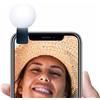 Genérico Luci di Riempimento Selfie LED LED LED Anello del telefono: Clip su fotocamera portatile, Supporto mobile, laptop e computer | Anello ricaricabile luce con 4 livelli di luminosità regolabile