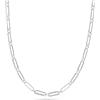 LeCalla Links - Collana a catena in argento Sterling con graffette italiane, per donne e uomini, 45, 50, 61, 91 cm, 20 inches, Argento, Nessuna pietra preziosa