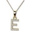 LillyMarie Classica Collana In Oro Con Pendente Lettera In Oro 333 Con Zirconi