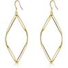 CERSLIMO Orecchini in argento 925 oro pendenti lunghi diamanti orecchini pendenti da donna in argento placcato oro gioielli regali, Argento