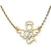 butterfly Collana Placcata Oro Con Ciondolo Angelo In Argento Sterling 925