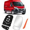 TTCR-II 2PCS Specchio Vetro Retrovisore Compatibile con Fiat Ducato/Citroen Jumper/Peugeot Boxer 2006-2021 - Riscaldato (Destra)