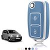 TOOMUME Cover Chiave TPU, Custodia Chiave Adatto per VW Volkswagen Golf 4/5/6 MK4 Polo Transporter T5 Bora Sharan Touran Passat Amarok Lupo, Copri Chiavi Guscio Chiave Auto Telecomando - Flip Key