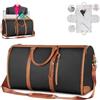 Stafeny Borsa da Viaggio Foldable, Garment Duffle Bag, Convertibile per Donna con Pouch per Scarpe, Capacità Elevata in Pelle PU Folding Carry On (nero)