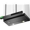 GASLAND BR60BS A++ Cappa Aspirante 60 cm Umluft, Frontale in Vetro con Sensore Touch, Cappa da Incasso 566 m³/h, Cappa Silenziosa Nera con Filtro a Carbone Attivo CF176