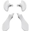 Peixiong 4Pcs Back Paddles for PS5 DualSense Edge Controller, Replacement Rear Paddles for PS5 Edge Controller Rear Parts,Interchangeable Metal Rear for PS5 Edge Controller (White)