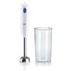 Braun MultiQuick 1 MQ10.001MWH Minipimer Frullatore ad Immersione Leggero, Tecnologia EasyTwist, Bicchiere da 600ml Incluso, 450W, Acciaio, Bianco
