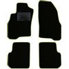 QUEMAR Kit Tappetini Auto compatibili con Punto e Punto EVO 2009-2018/ Set Tappeti in Moquette e Gomma su Misura (2 Anteriori + 2 Posteriori)/Ricami e Colori Personalizzati (0 Ricami, Bordo V.Acido)