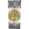 SusggO Appendi chiavi da parete appendiabiti chiavi parete in legno albero della vita armadietto chiavi artigianali organizzatore porta chiavi decorazione casa (albero della vita scatola argento)