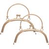 QUARKZMAN 2pz Telaio Borsa in Metallo, 16,5cm Chiusura Click Clac per Borse Arco retrò Sbalzato per Creazione Borsa Manico Borsellino Borsa Busta Ricambi Ferramenta Telaio (Oro Chiaro)