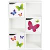 leomark Kubico Slim Farfalle - libreria colorata per bambini, libreria, pratico scaffale in stile giocoso, ideale per una sala giochi o una cameretta per bambini, dimensioni: 59,5 x 29 x 89,5 cm.