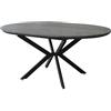 milani home - Tavolo da Pranzo Rotondo allungabile di Design cm 120 l x 120 p x 76 HDI coloreAntracite
