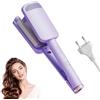 AVCXEC Ferro Arricciacapelli 32 mm, Piastra Onde Larghe con 4 Temperature Regolabili Ferrs Arricciacapelo a Onde Grandi Ferro-Arricciacapell per Involtini Francesi Rapido Piastra Beach Waves (Viola)