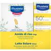 Mustela Latte solare protezione molto alta spf50+ 100ml + amido di riso 120gr - mustela