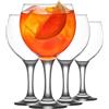 NORDIC SCHILLER Gin und Tonic, bicchieri da vino trasparenti per vino rosso e altri cocktail, set da 4 pezzi, calici oversize per spruzzi e acqua (set da 4)