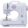 LetCart 505 Macchina da cucire portatile, Piccola macchina da cucire elettrica macchina da cucire domestica Set per principianti (spina UE)