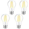 Y.W.Licht 8W Lampadine LED Filamento, E27 Dimmerabili A19 Bianco Neutro 4000K, Vintage A60,220-240V Ideale per la nostalgia e l'illuminazione in casa bar caffetteria 4 Pezzi
