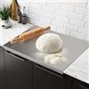 BHHTBB Spianatoia Acciaio Inox con Bordi Tagliere Acciaio Inox 30 x 40 Piano da Lavoro Cucina Acciaio Inox Piano per Impastare con Tappetino Antiscivolo per Cucina per Bar per Ristorante