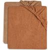 Jollein - Set di 2 fodere per fasciatoio 50 x 70 cm, in spugna di caramello e biscotti