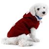 SMALLLEE_LUCKY_STORE Maglione per cani lavorato a maglia con cappuccio caldo giacca con cappuccio cappotto per cani di piccola taglia rosso XXL