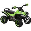HOMCOM Macchina Cavalcabile per Bambini 18-36 Mesi in PP e Metallo, Mini Quad per Bambini a Spinta Manuale con Musiche Integrate, Fari Funzionanti e Manubrio Ampio, 67.5x38x44cm, Verde