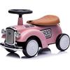 sun baby Macchinina bambino 1 anno Retro Classic, macchinina cavalcabile bambino, auto per bambini, aiuto per imparare a camminare con suoni, Volante con clacson (Rosa)