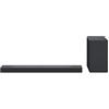 LG Electronics LG DSC9S 3.1.3 Soundbar (400 W) con subwoofer wireless (Dolby Atmos, HDMI, Bluetooth), nero [modello anno 2023]