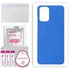 apgo BACK SKIN Film Pellicola protettiva Protezione Posteriore per Xiaomi Redmi Note 10s, skin sticker film foil vinyl Blu pastello opaco