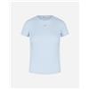 Tommy Hilfiger Slim Logo Flag W - T-shirt - Donna - Azzurro