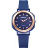 Oidea Orologi in silicone da donna: semplice quadrante rotondo casual impermeabile sport analogico al quarzo orologio da polso per donne signore, Cinturino in silicone blu